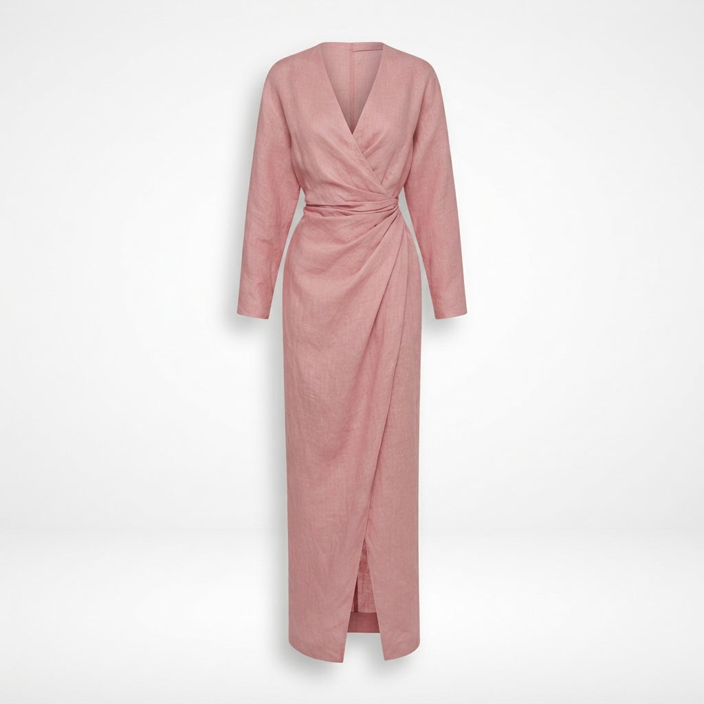 Clementine Lockhart | Wrap Maxi Dress With Draped Waist For Women