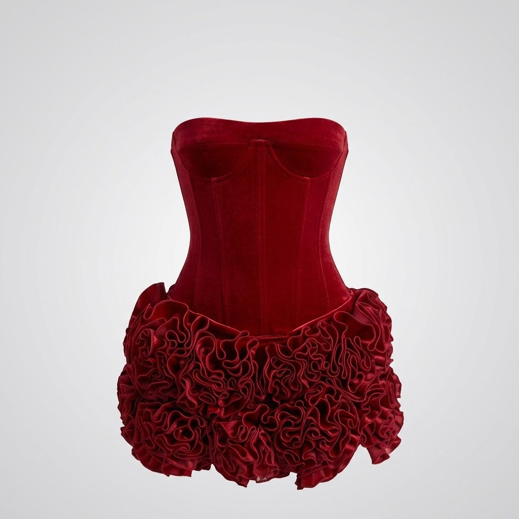Sophie Ryan | Ruffle Mini Ball Gown Dress For Women