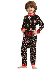 Starlit | Black Santa Print Christmas Pyjamas Unisex & Family