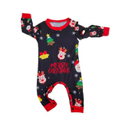 Starlit | Black Santa Print Christmas Pyjamas Unisex & Family