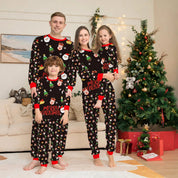 Starlit | Black Santa Print Christmas Pyjamas Unisex & Family