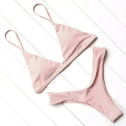Tahlia Brooks | Hot Pink Triangle Bikini Set For Women