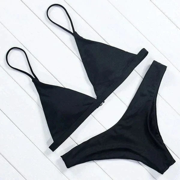Tahlia Brooks | Hot Pink Triangle Bikini Set For Women