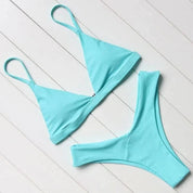 Tahlia Brooks | Hot Pink Triangle Bikini Set For Women