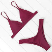 Tahlia Brooks | Hot Pink Triangle Bikini Set For Women
