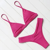 Tahlia Brooks | Hot Pink Triangle Bikini Set For Women