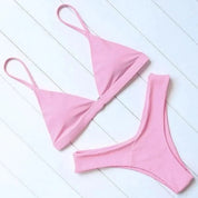 Tahlia Brooks | Hot Pink Triangle Bikini Set For Women