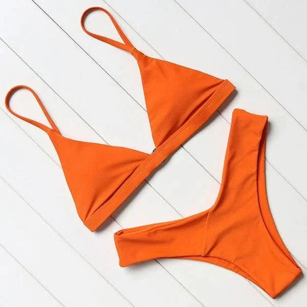 Tahlia Brooks | Hot Pink Triangle Bikini Set For Women