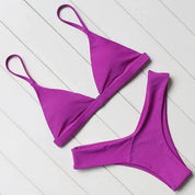 Tahlia Brooks | Hot Pink Triangle Bikini Set For Women
