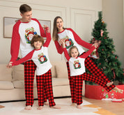 Tinsel | Red Raglan Santa Print Christmas Pyjamas Unisex & Family
