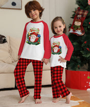 Tinsel | Red Raglan Santa Print Christmas Pyjamas Unisex & Family