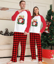 Tinsel | Red Raglan Santa Print Christmas Pyjamas Unisex & Family