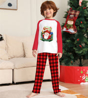 Tinsel | Red Raglan Santa Print Christmas Pyjamas Unisex & Family