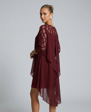 Ava Harrington | Mesh Sleeve Cape Mini Dress For Women