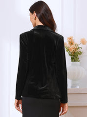 Camille Devereux | Velvet Blazer With Luxe Satin Lapel Detail