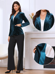 Camille Devereux | Velvet Blazer With Luxe Satin Lapel Detail