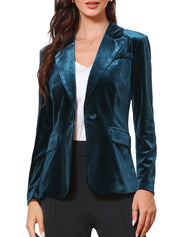 Camille Devereux | Velvet Blazer With Luxe Satin Lapel Detail