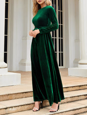 Anastasia Beaumont | Velvet Maxi Dress With Luxe Waist Tie Detail For Women
