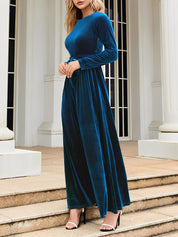 Anastasia Beaumont | Velvet Maxi Dress With Luxe Waist Tie Detail For Women