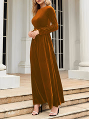 Anastasia Beaumont | Velvet Maxi Dress With Luxe Waist Tie Detail For Women