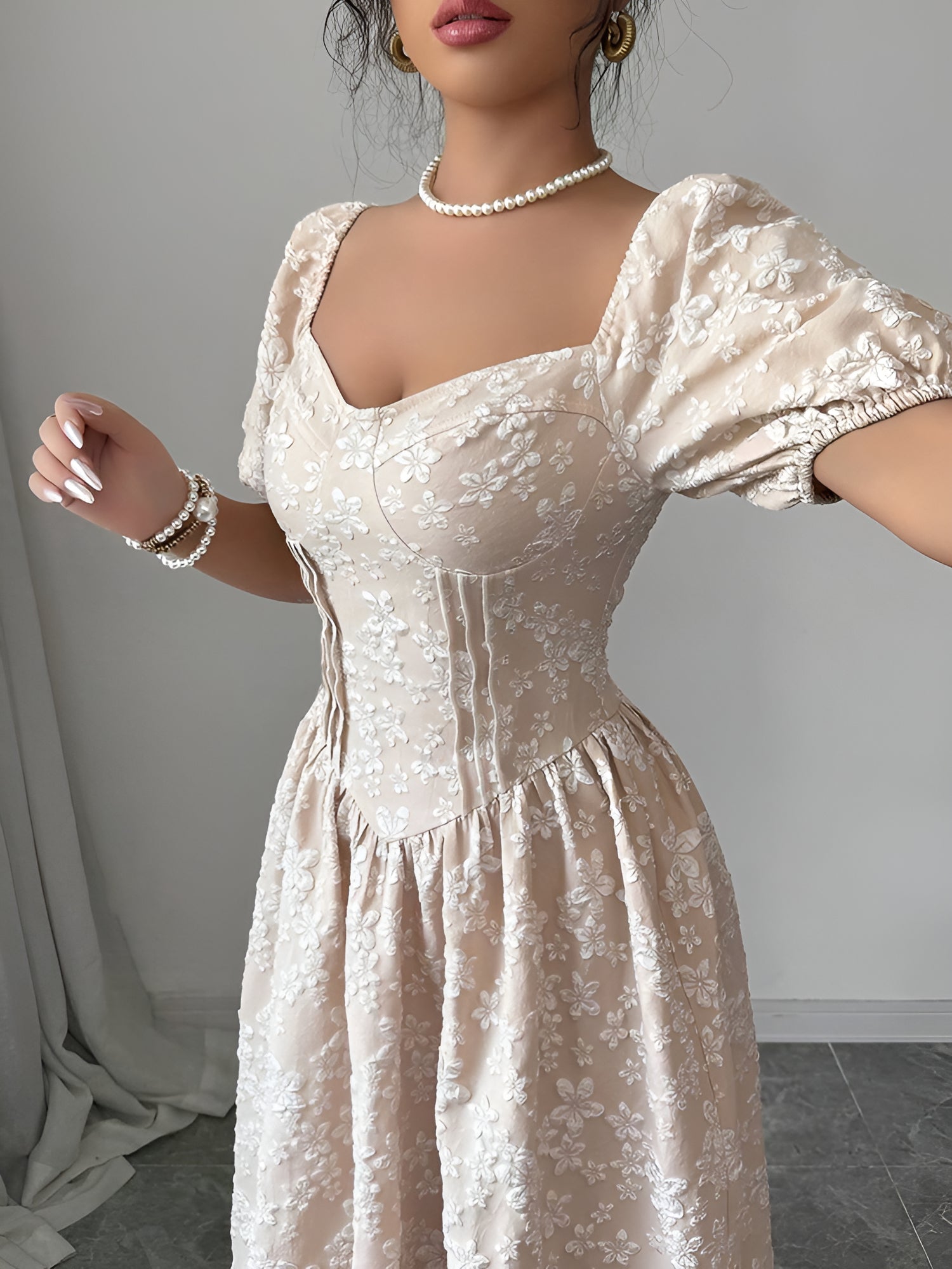 Seraphielle Grace | Embroidered Princess Maxi Dress For Women