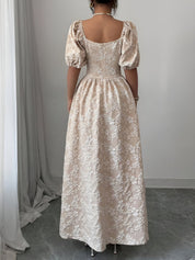 Seraphielle Grace | Embroidered Princess Maxi Dress For Women
