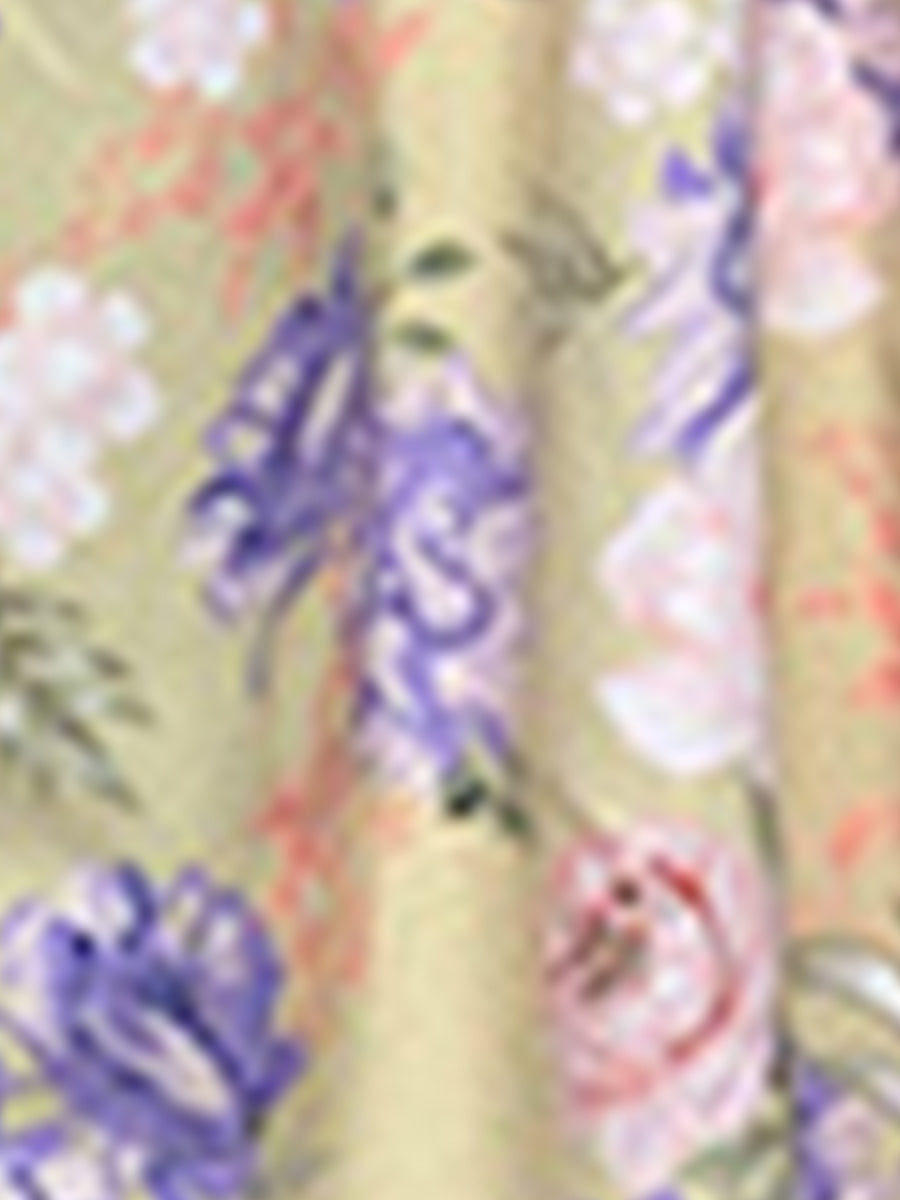 Rosavelle Bloom | Vintage Floral Lace Trim Mini Dress For Women