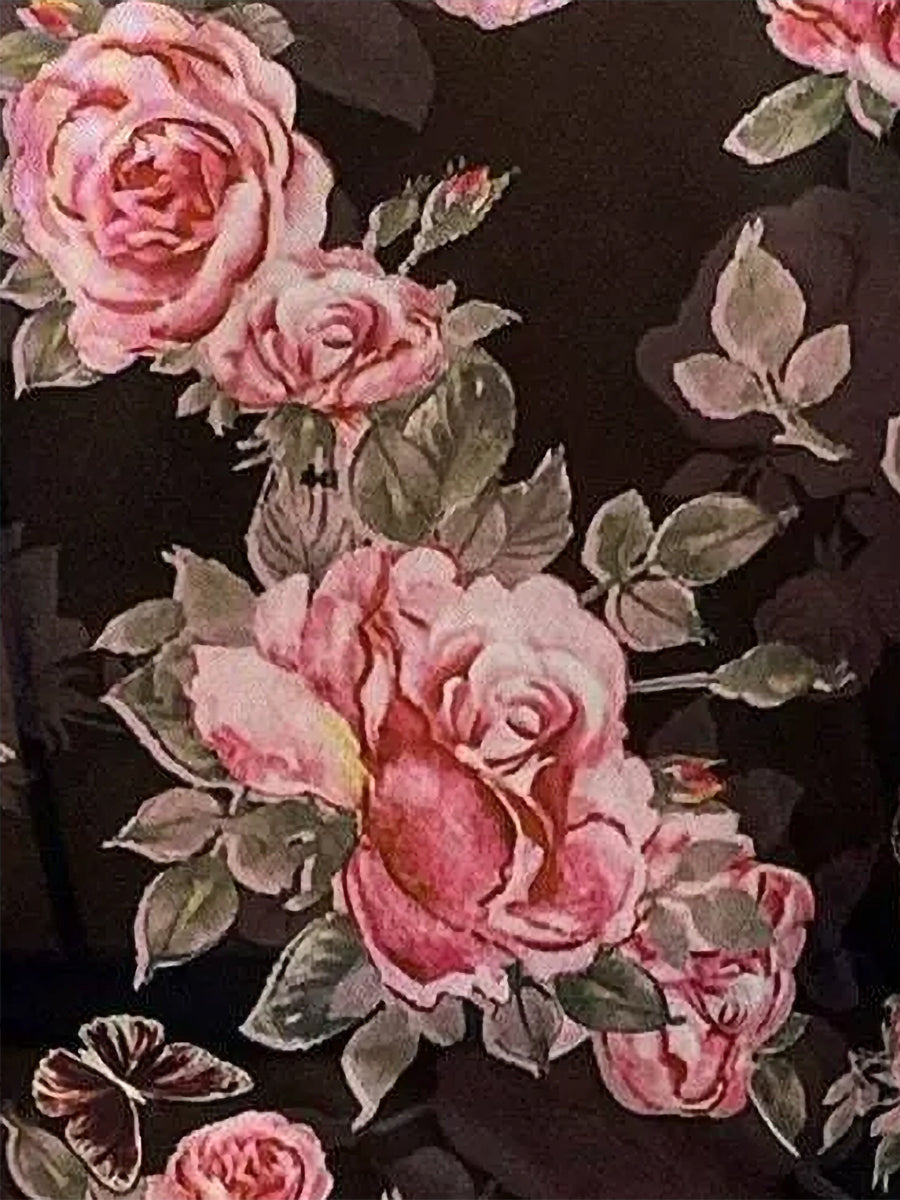 Florélique Charm | Sheer Rose Mesh Top