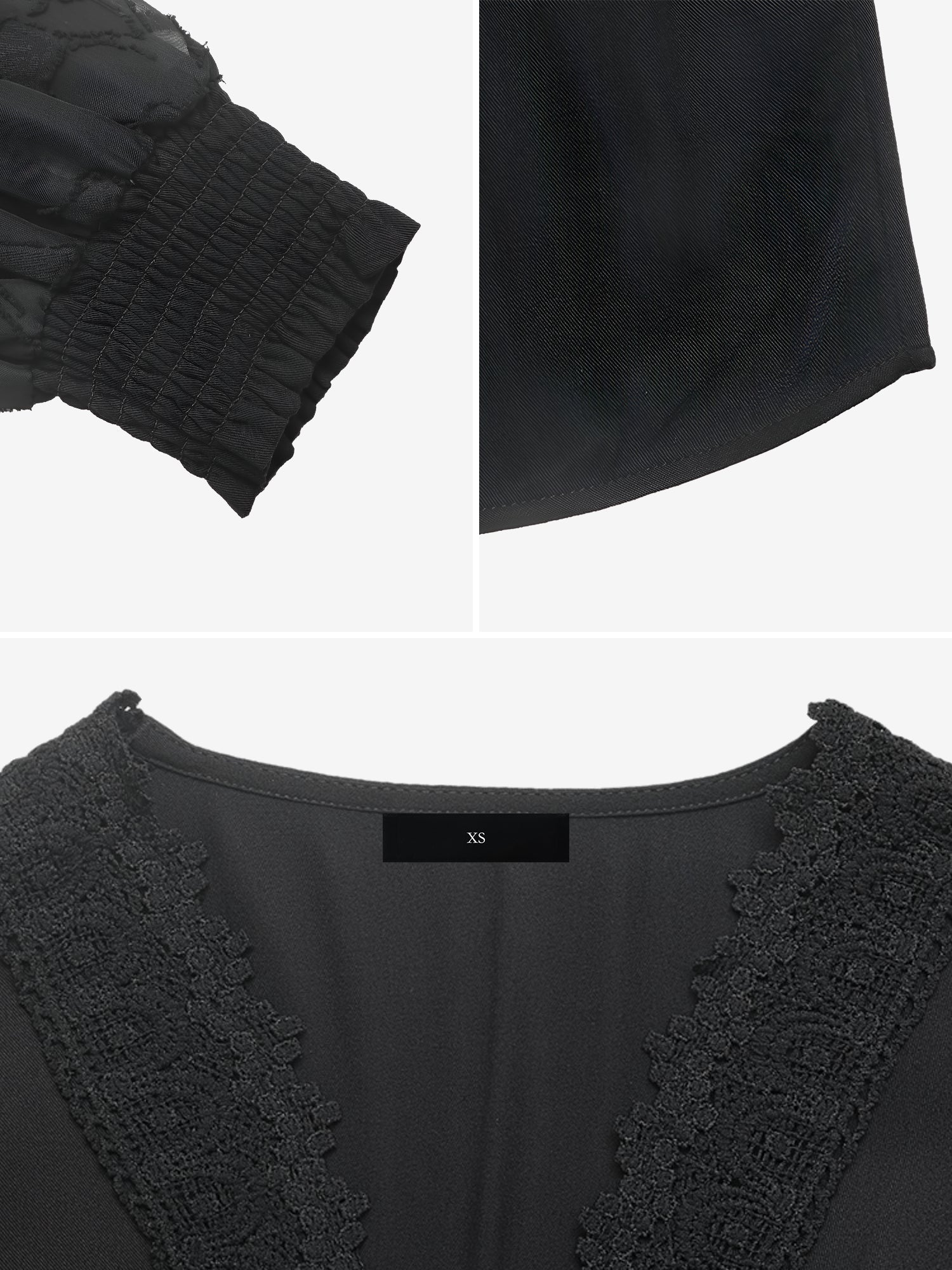 Noirelle Muse | Lace Sleeve Midi Dress