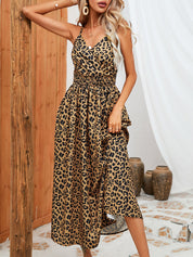Zanthera Muse | Leopard Print Asymmetrical Midi Dress