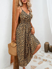 Zanthera Muse | Leopard Print Asymmetrical Midi Dress