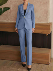 Virelle Grace | Tailored Blazer & Straight Pants Set For Women