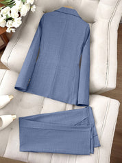 Virelle Grace | Tailored Blazer & Straight Pants Set For Women