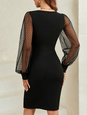 Alessandra Ricci | Luxury Sheer Sleeve Cocktail Dress For Women