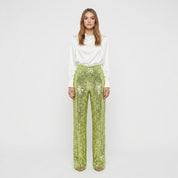 Valentina Rossi | Sequin Straight-Leg Party Pants For Women