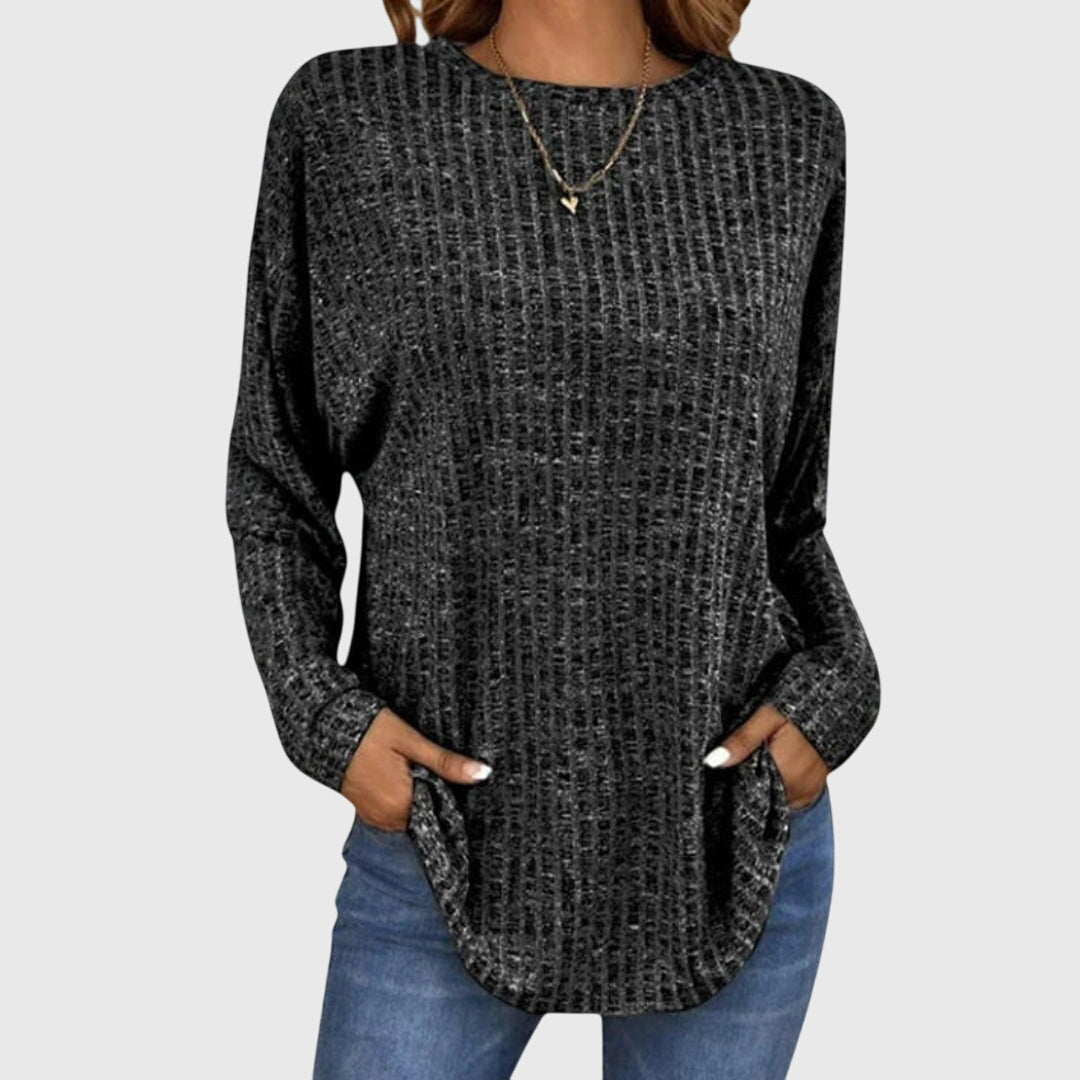 Camille Dubois | Textured Knit Casual Top For Women