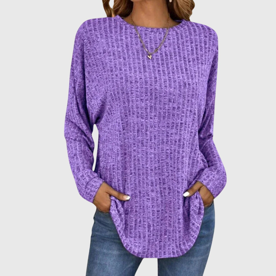 Camille Dubois | Textured Knit Casual Top For Women