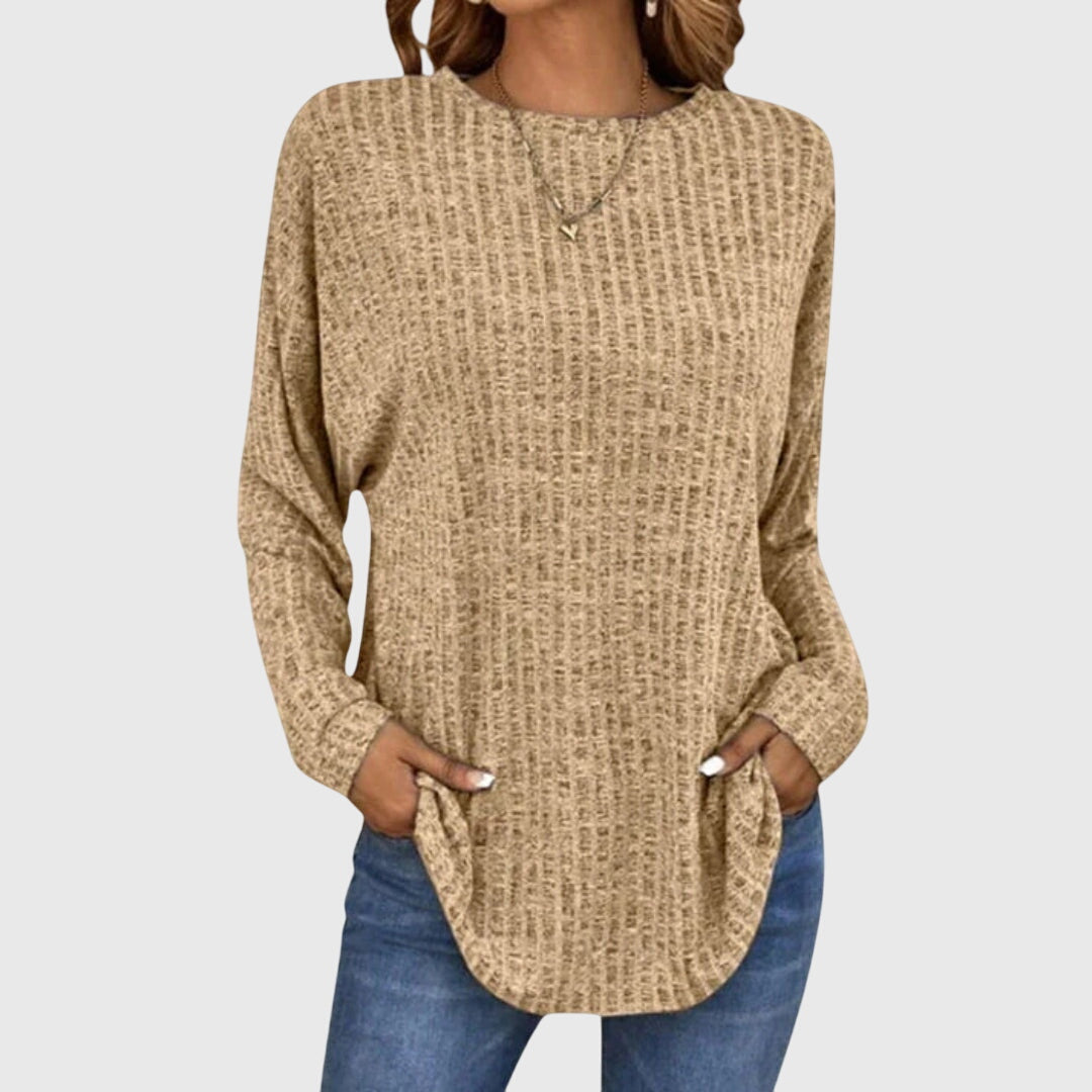 Camille Dubois | Textured Knit Casual Top For Women