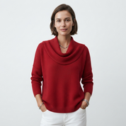 Victoria Sinclair | Soft Knit Cowl Neck Sweater For Women