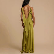 Imogen Carrington | Satin Cowl Neck Slip Maxi Dress For Women