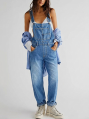Sophie Martin | Relaxed Denim Dungaree Jumpsuit For Women