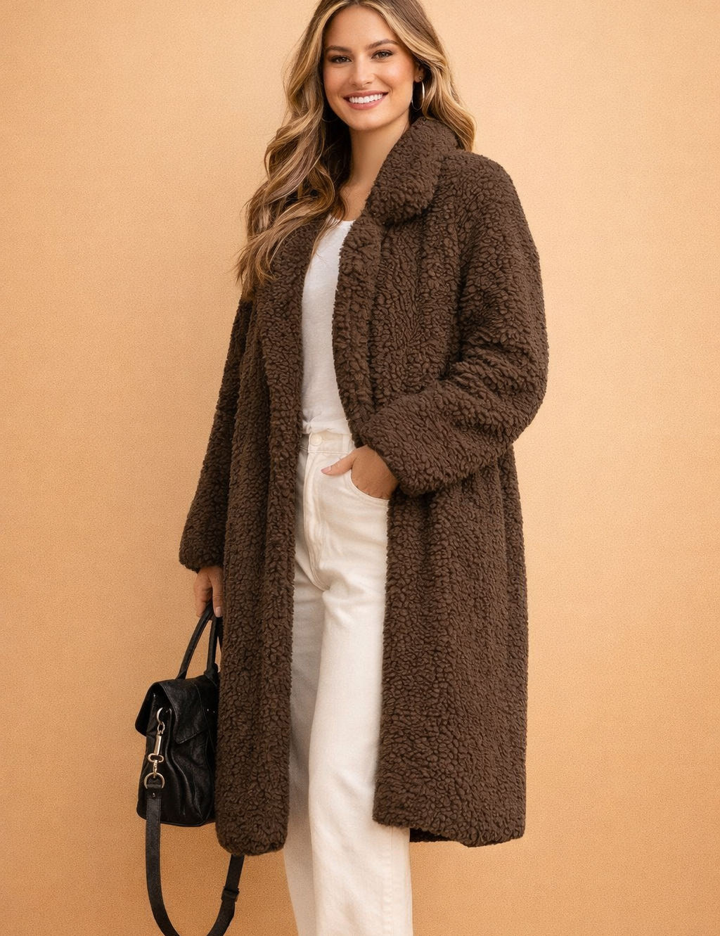 Elena Rousseau | Long Coat Sweater For Women