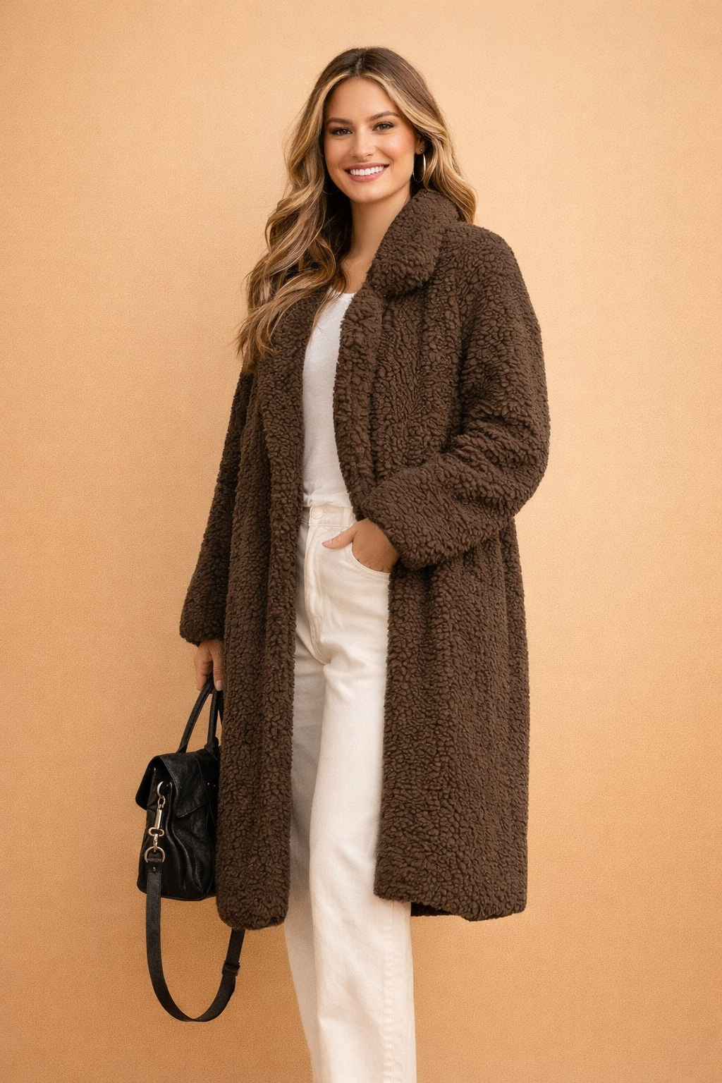 Elena Rousseau | Long Coat Sweater For Women