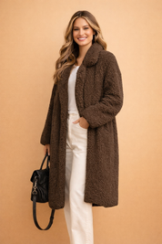 Elena Rousseau | Long Coat Sweater For Women