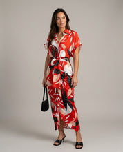 Brooke Callaway | Belted Short Sleeve Midi Shirt Dress For Women