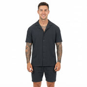 Zachary Prentice | Textured Shirt & Shorts Set For Men