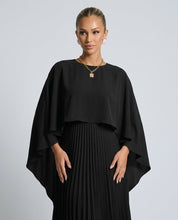 Sienna Wyndham | Cape Overlay Pleated Maxi Dress For Women