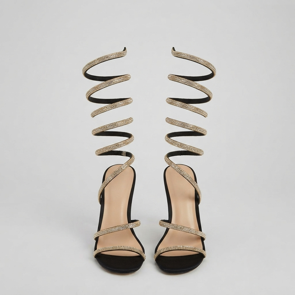 Zoe Gallagher | Strappy Square Toe Heeled Sandals For Women