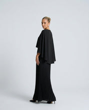 Sienna Wyndham | Cape Overlay Pleated Maxi Dress For Women